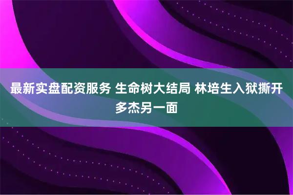 最新实盘配资服务 生命树大结局 林培生入狱撕开多杰另一面